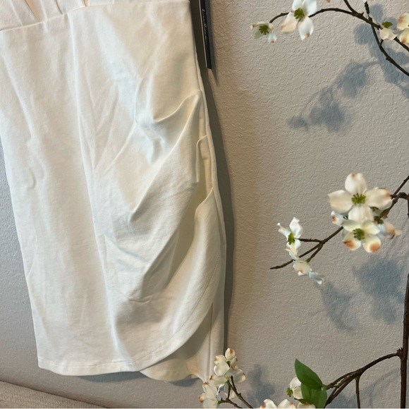 NWT Lulu’s Cocktail Hour Ivory Wrap Dress M - Picture 5 of 9